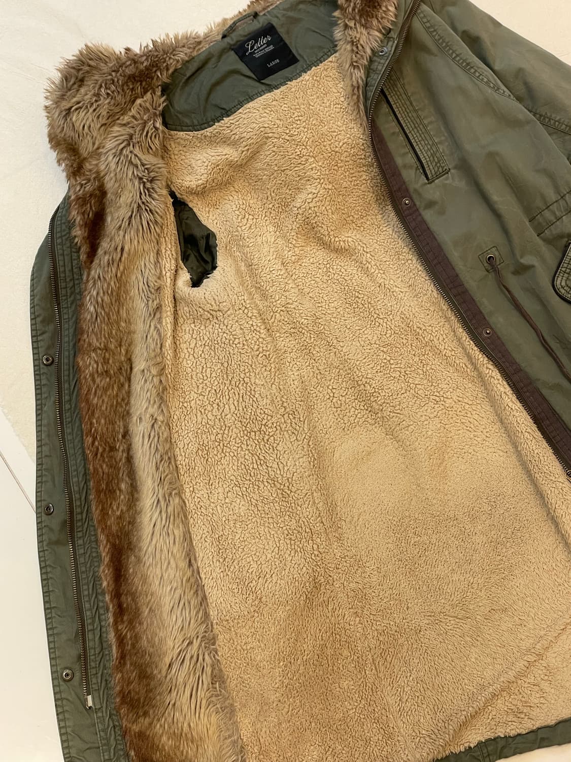 일본빈티지 디테일 털파카 상품이미지4