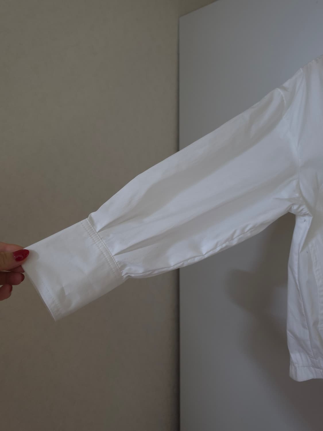 더 엣지 화이트 셔츠 블라우스 (허리 스트링) 상품이미지4