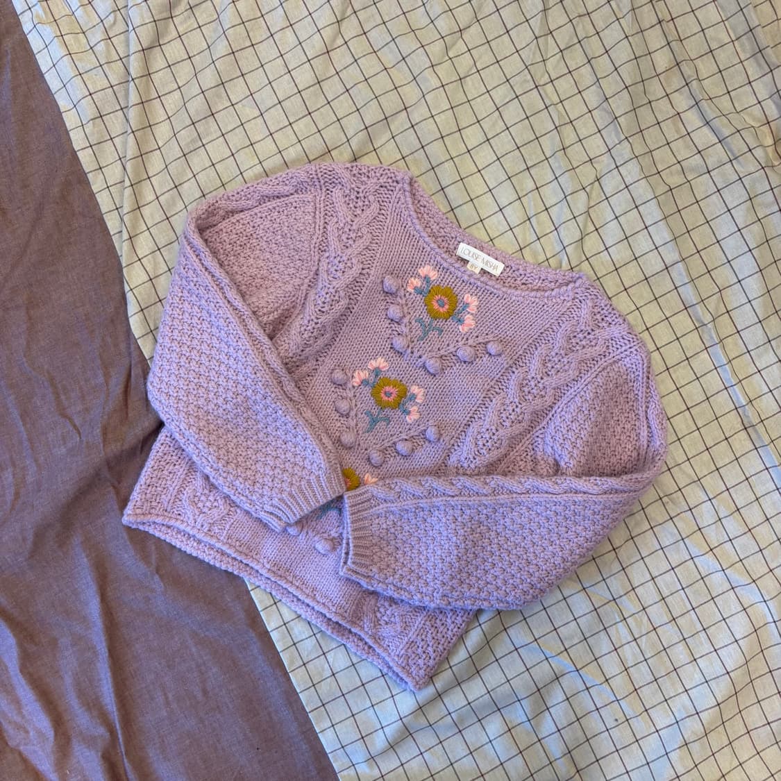 루이스미샤 24fw 자수 스웨터 핑크(8y)   상품이미지4