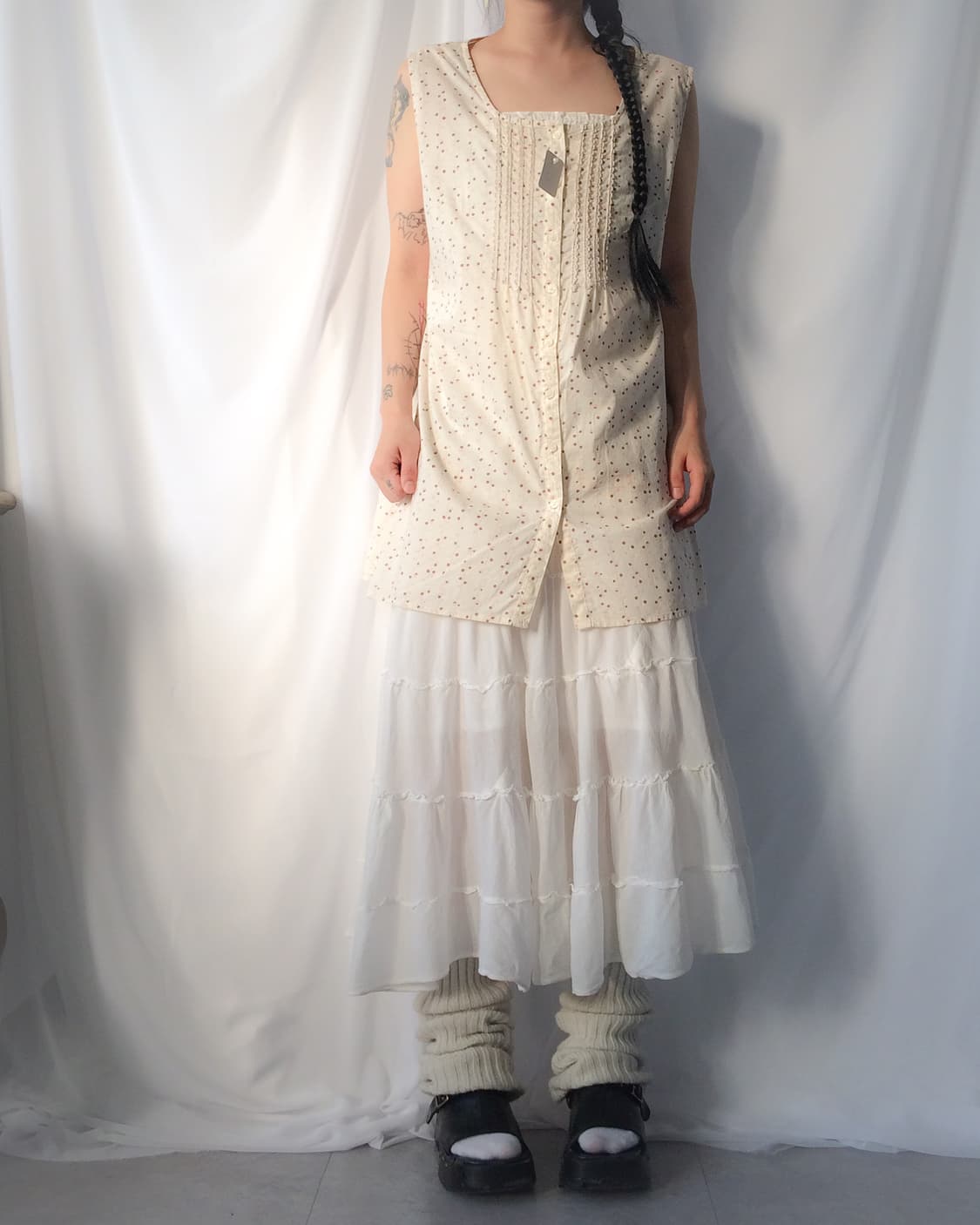 Dot pattern sleeveless 상품이미지1