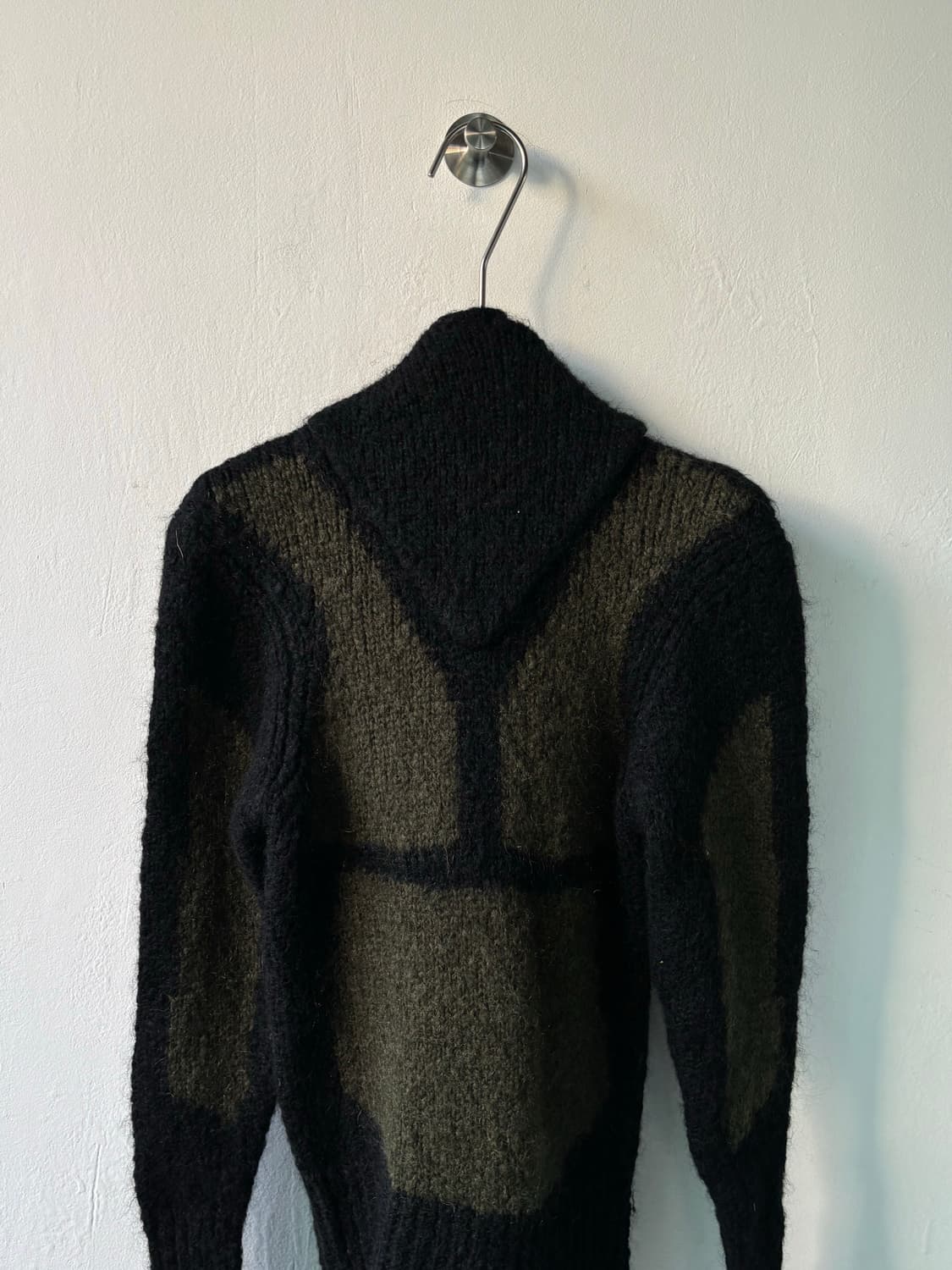 스컬 프린팅 울 후드 상품이미지6