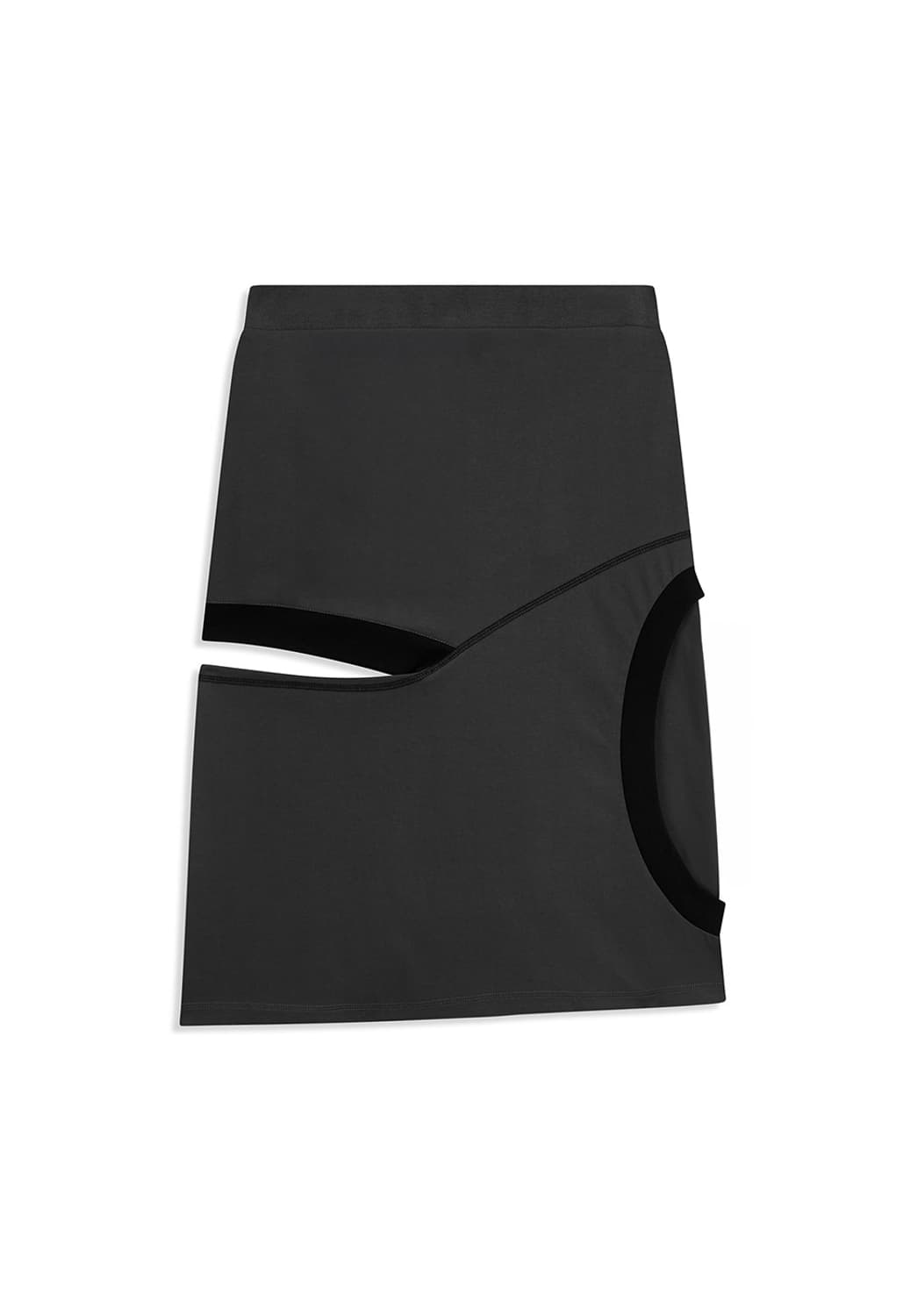 OPEN YY COLOR BLOCK PANEL CUTOUT SKIRT 상품이미지1