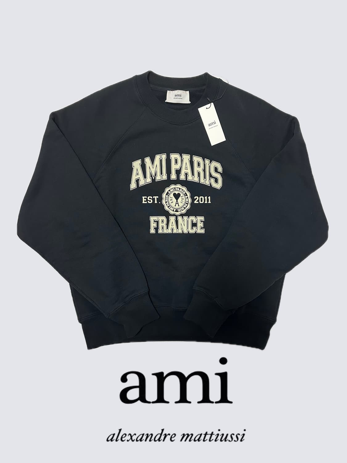 아미 파리스 맨투맨 블랙 XL 상품이미지1