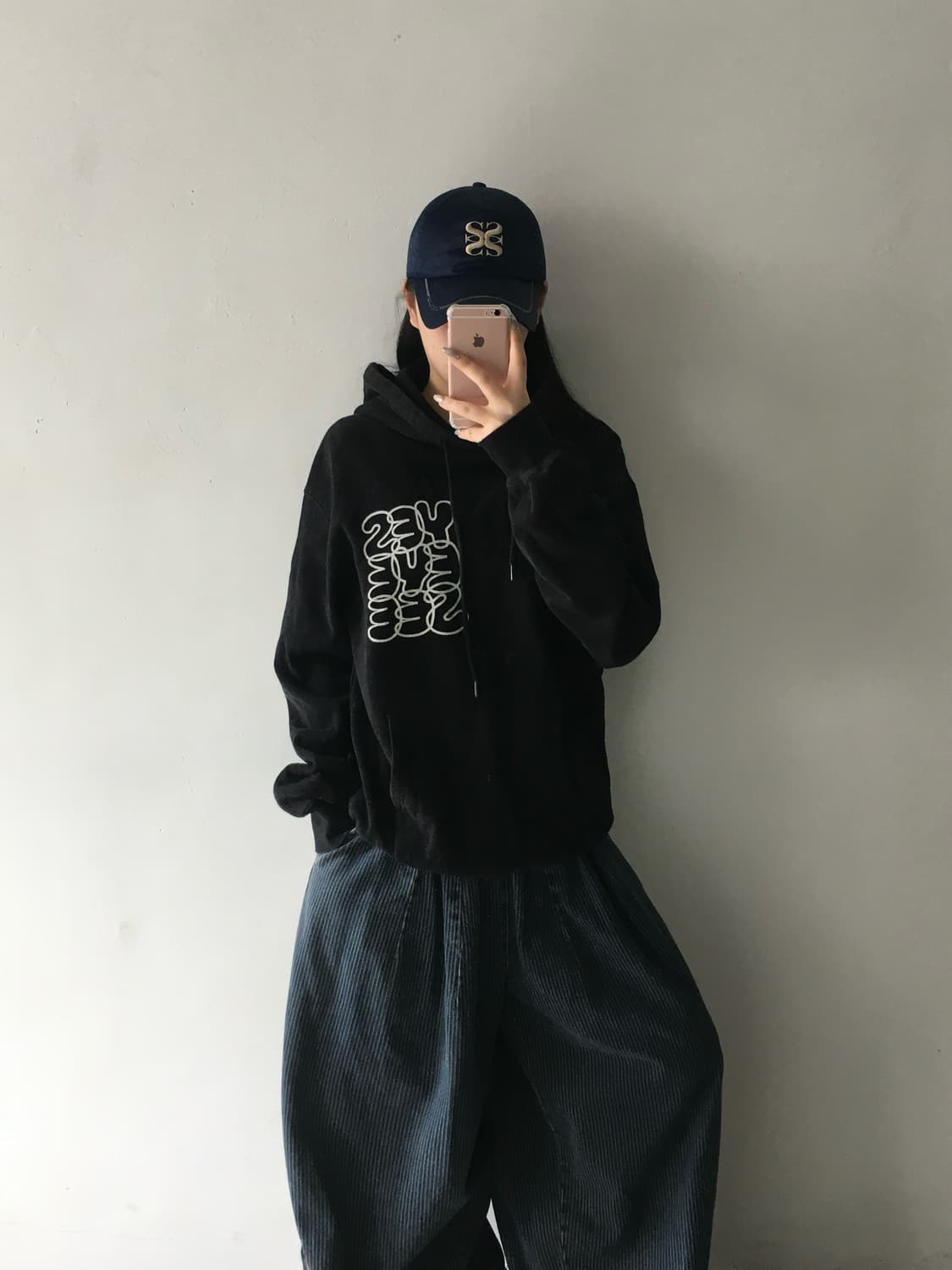 예스아이씨 빅프린팅 로고 후드티 상품이미지2