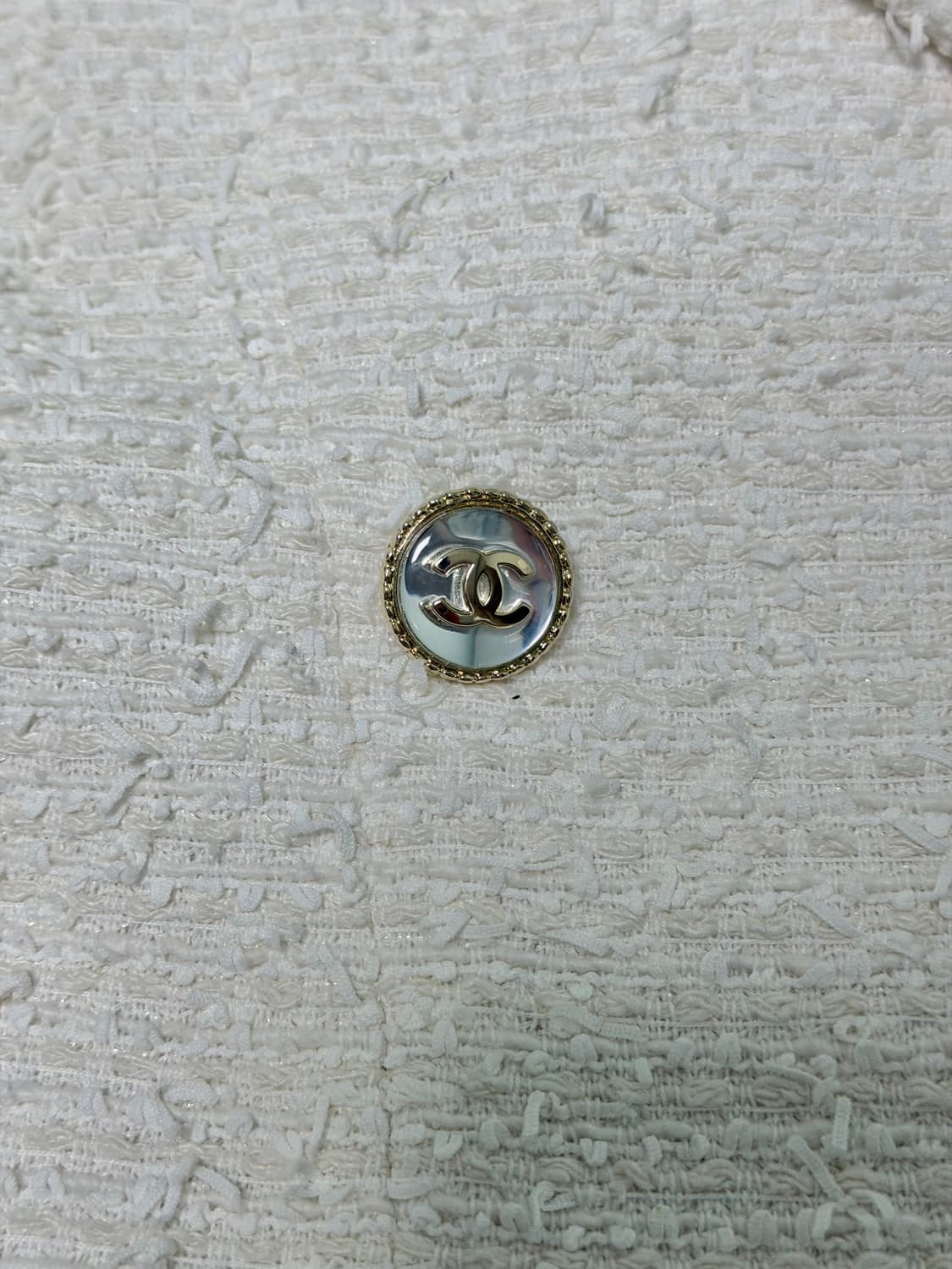 신형 새상품 샤넬 CC버튼 트위드 자켓 36 백화점택 상품이미지3