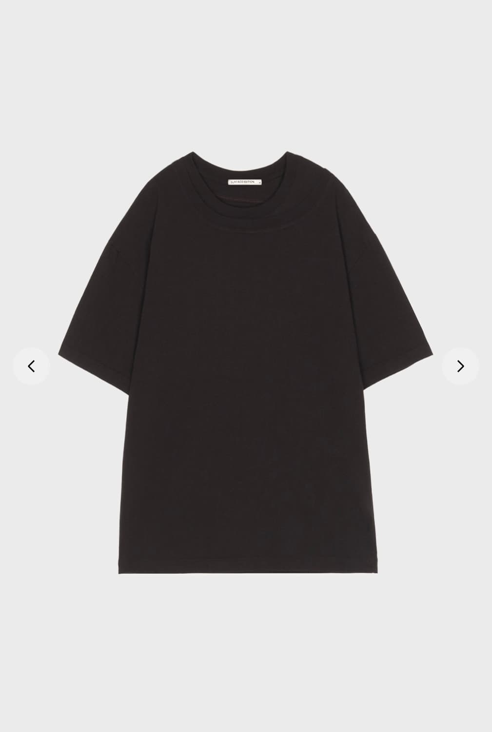 서피스에디션 DOUBLE NECK T-SHIRTS DARK BROWN 상품이미지1