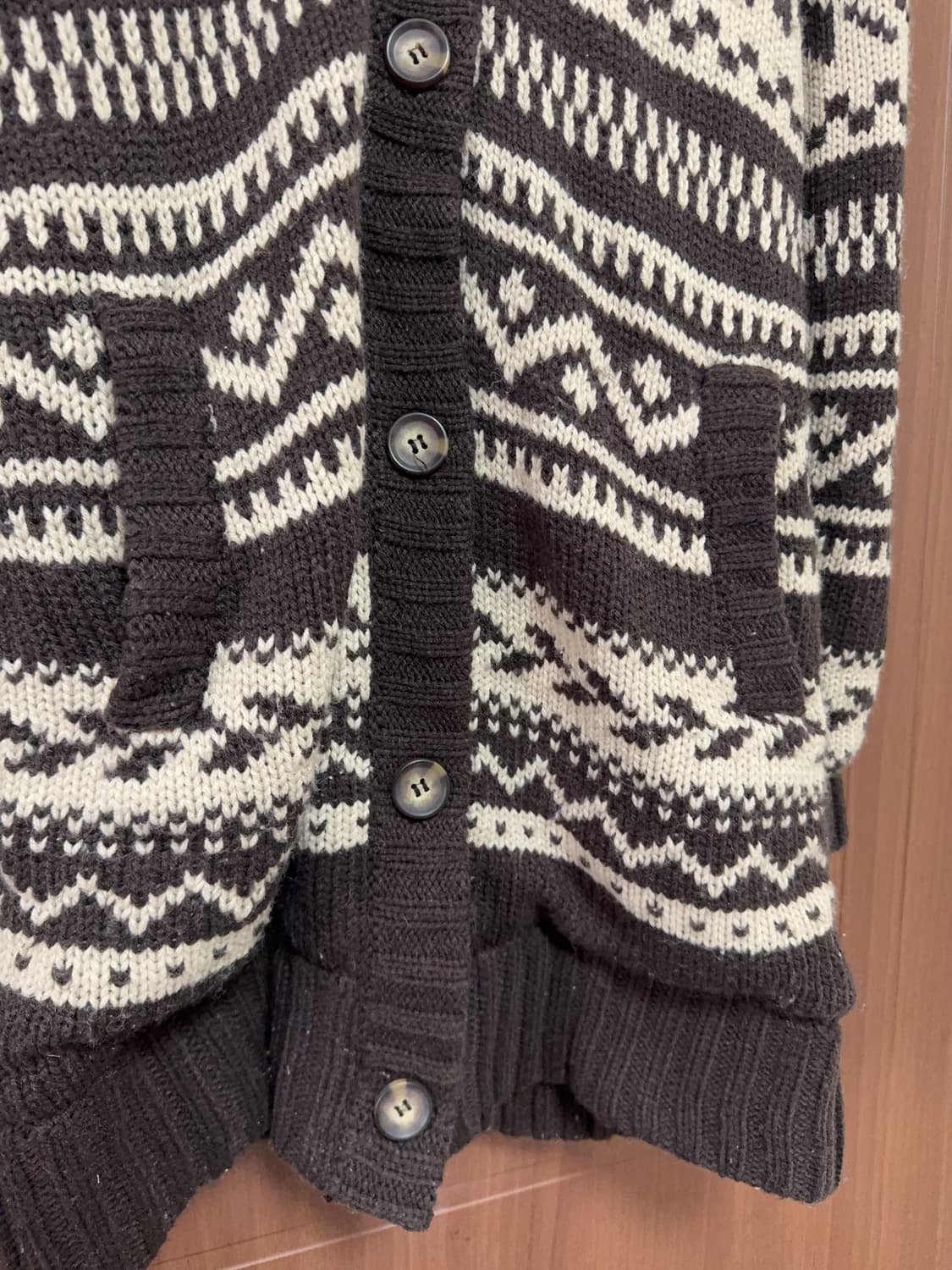 모리걸 하구미 일본 빈티지 코위챤 코위찬 패턴 니트 후드 집업 상품이미지5