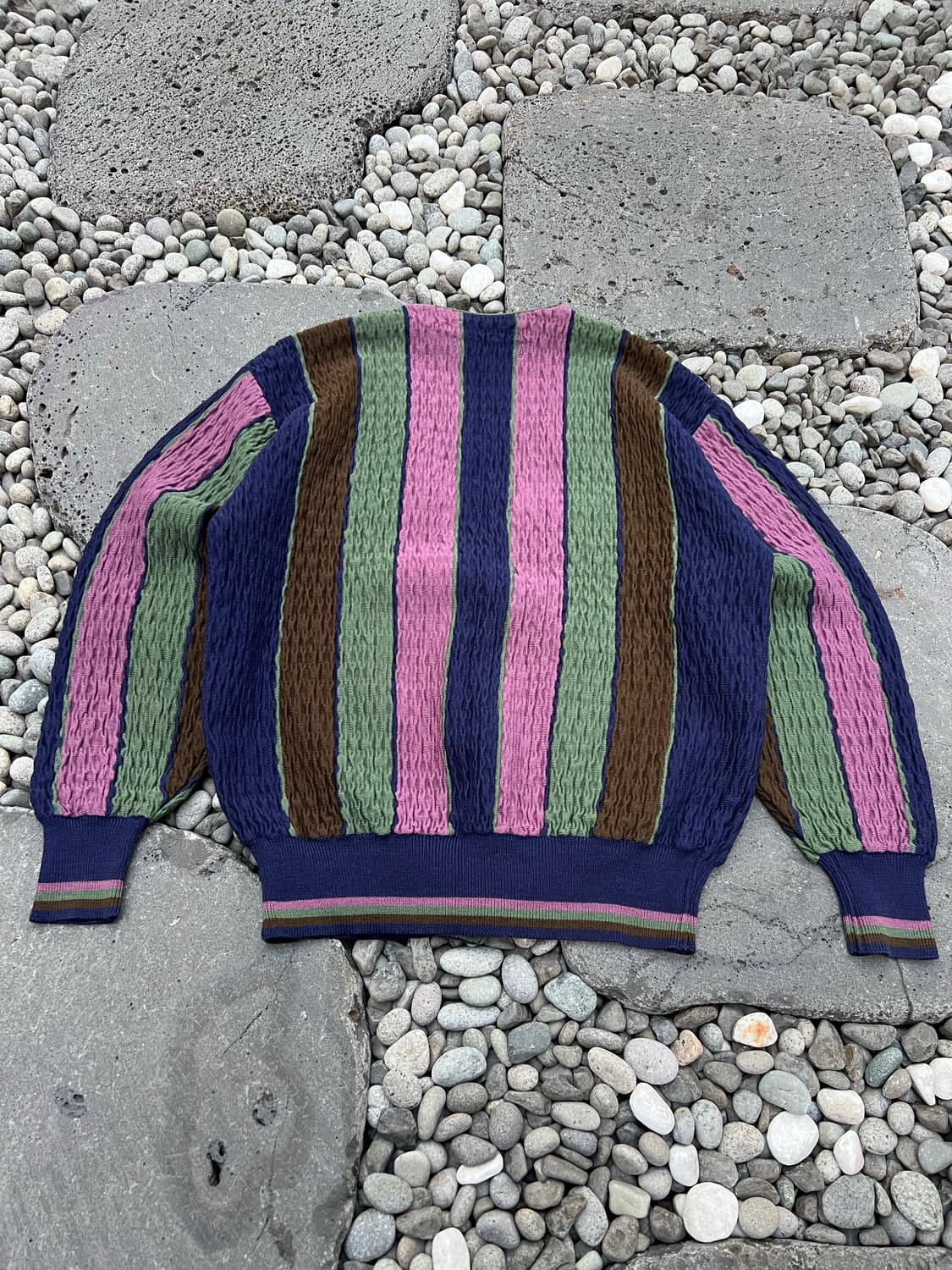 1990s MARS ITALY MADE STRIPE 스트라이프니트가디건 상품이미지2