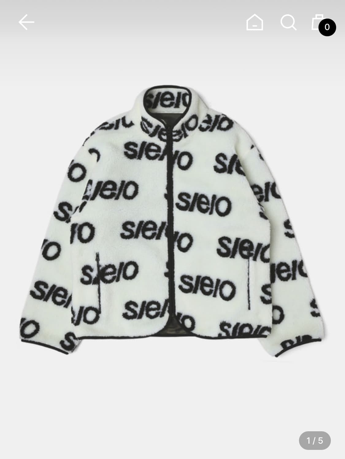 LOGO FLEECE JACKET IVORY 상품이미지2