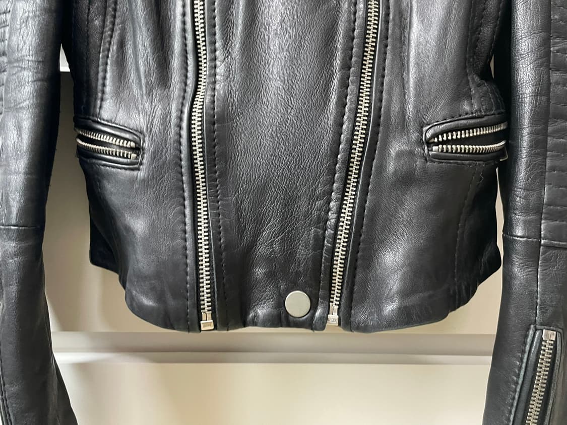 ZARA 자라 양가죽 재킷 블랙 S(44~)사이즈 가죽자켓 상품이미지7