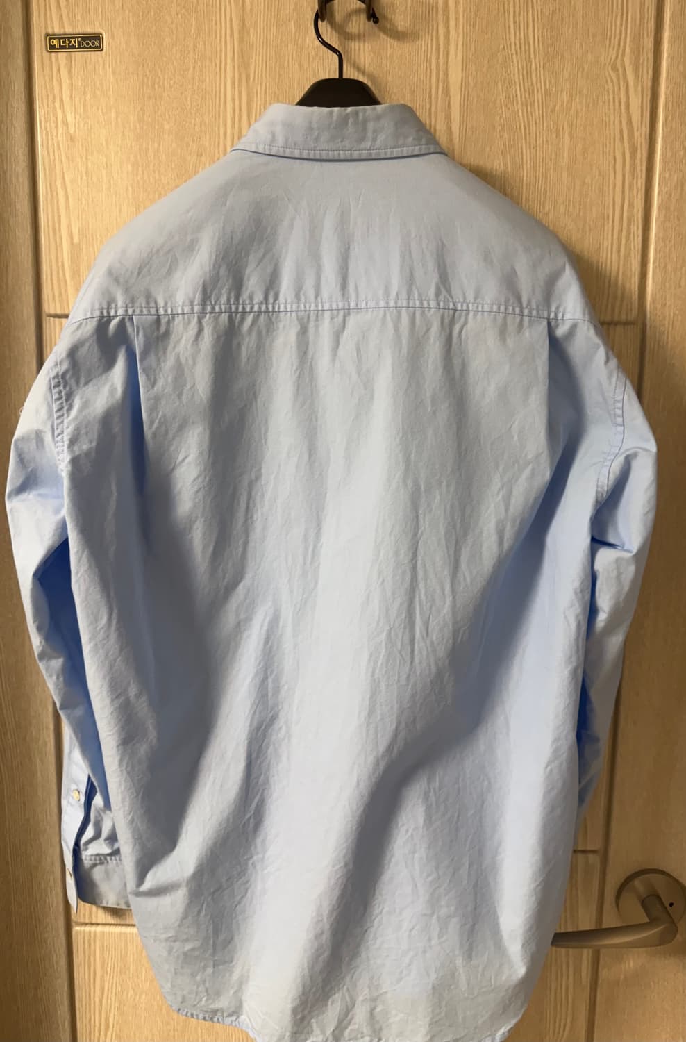 솔리드옴므 오버핏 블루 셔츠 상품이미지3