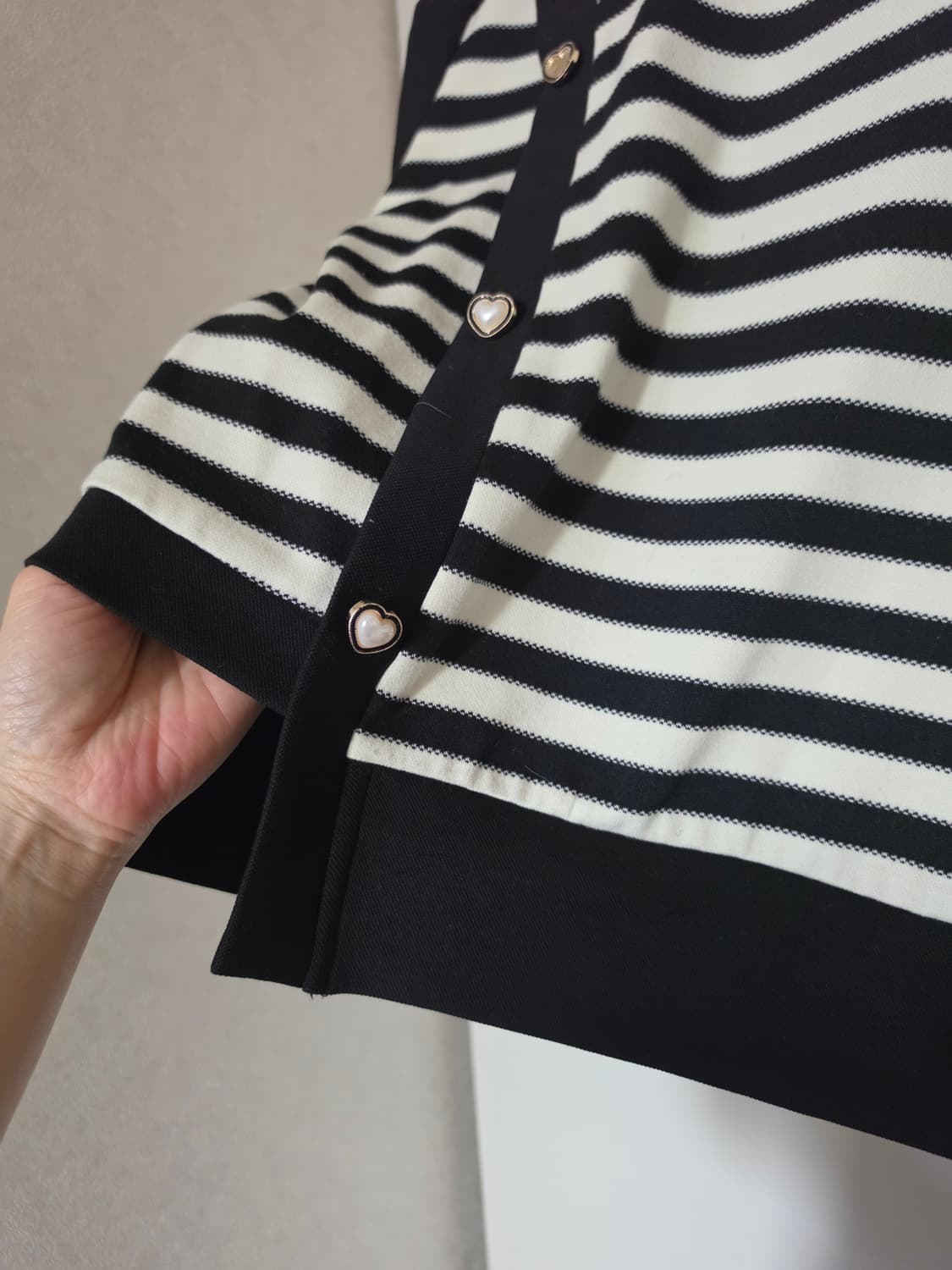 샤틴 단가라 니트 셔츠 레이어드 블라우스 상품이미지3