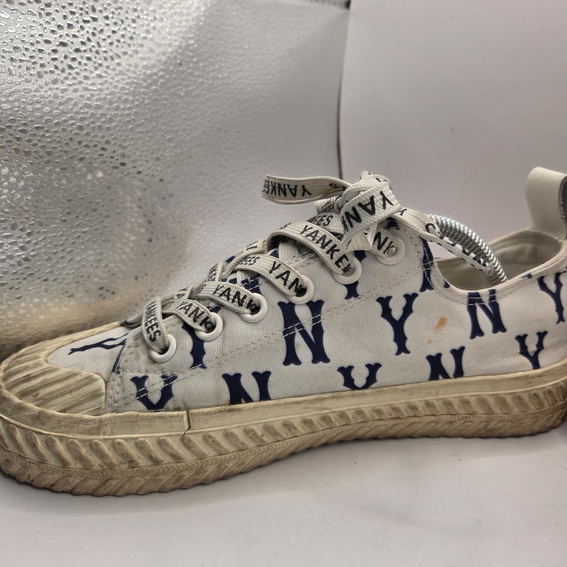 240 MLB 플레이볼 클래식 모노그램 운동화 스니커즈 화이트 블루 상품이미지6