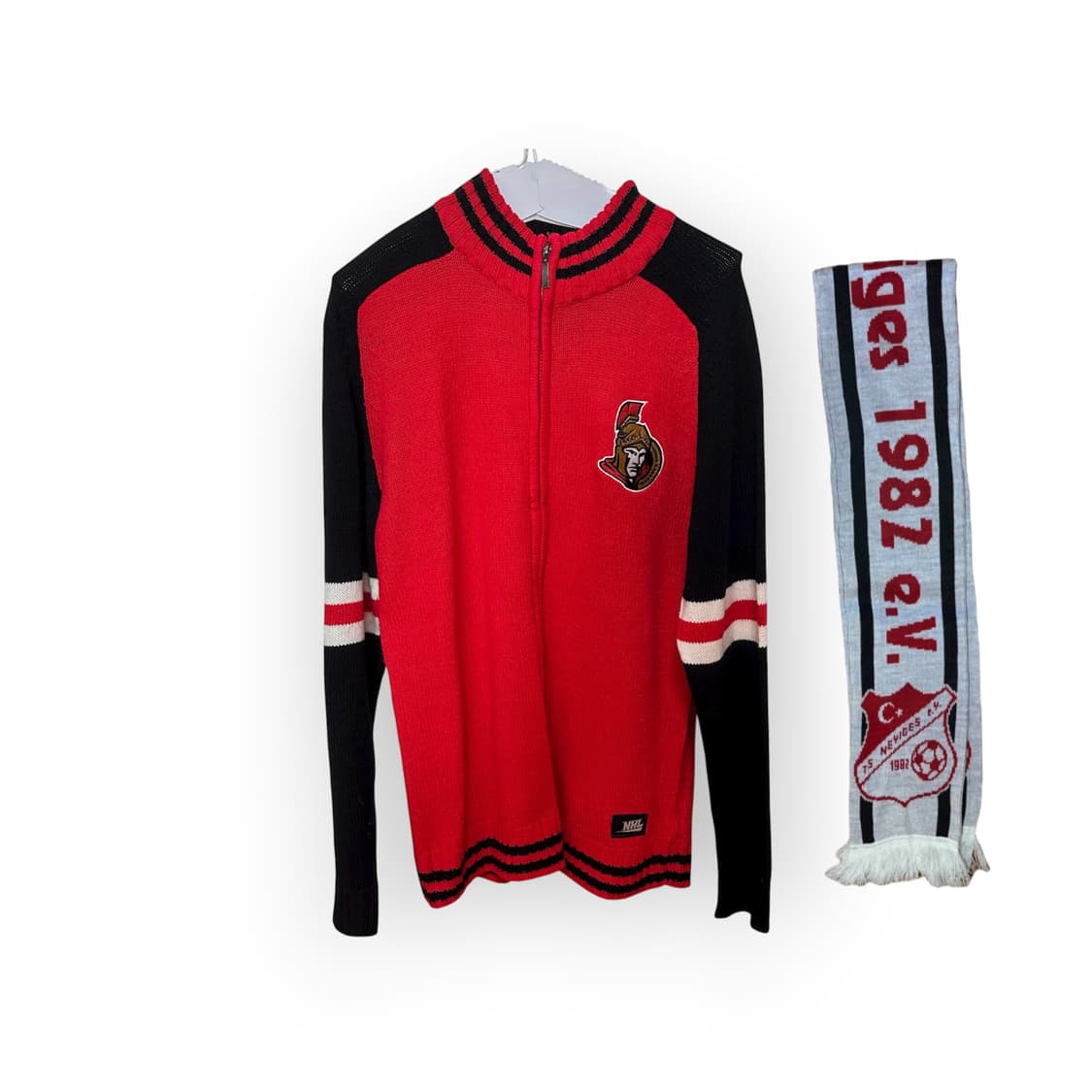 빈티지 NHL 니트집업 + 목도리 상품이미지1