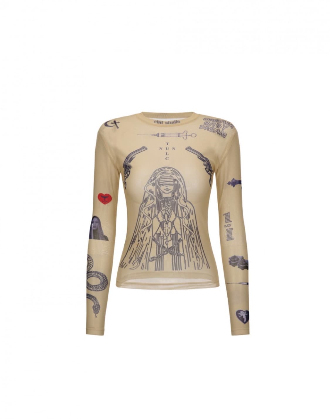 클럿스튜디오 수녀와 총 타투 탑 상품이미지3