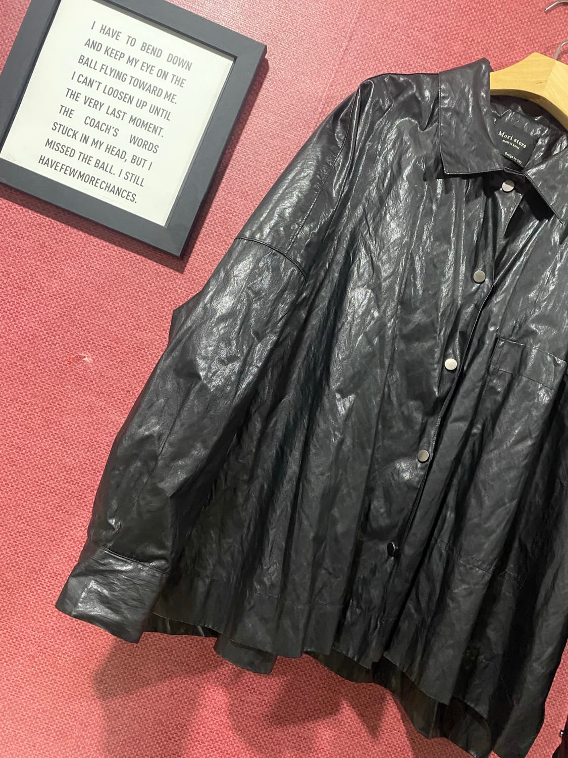 모리 스토어 블랙 레더 셔츠 자켓 상품이미지3