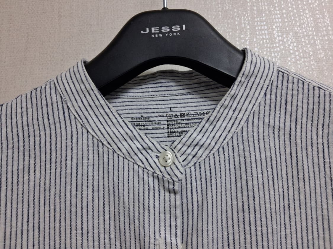 무인양품 MUJI 무지  린넨 셔츠원피스 100%린넨6677. L 상품이미지3