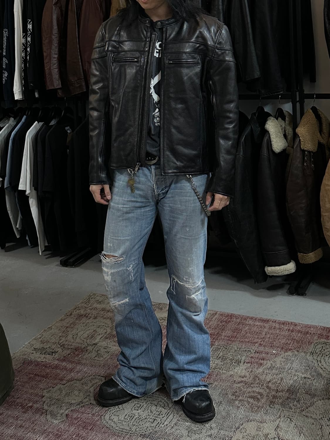 90's 빈티지 레더 모터사이클 자켓 빈티지 라이더 자켓 상품이미지10