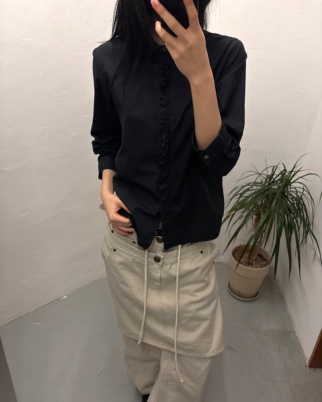 마가렛호웰 MARGARET HOWELL Ruffle Blouse 상품이미지4