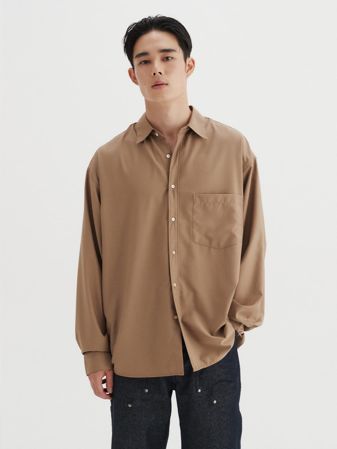 르마드 엘레강트 포켓 셔츠 브라운 3 사이즈 상품이미지1