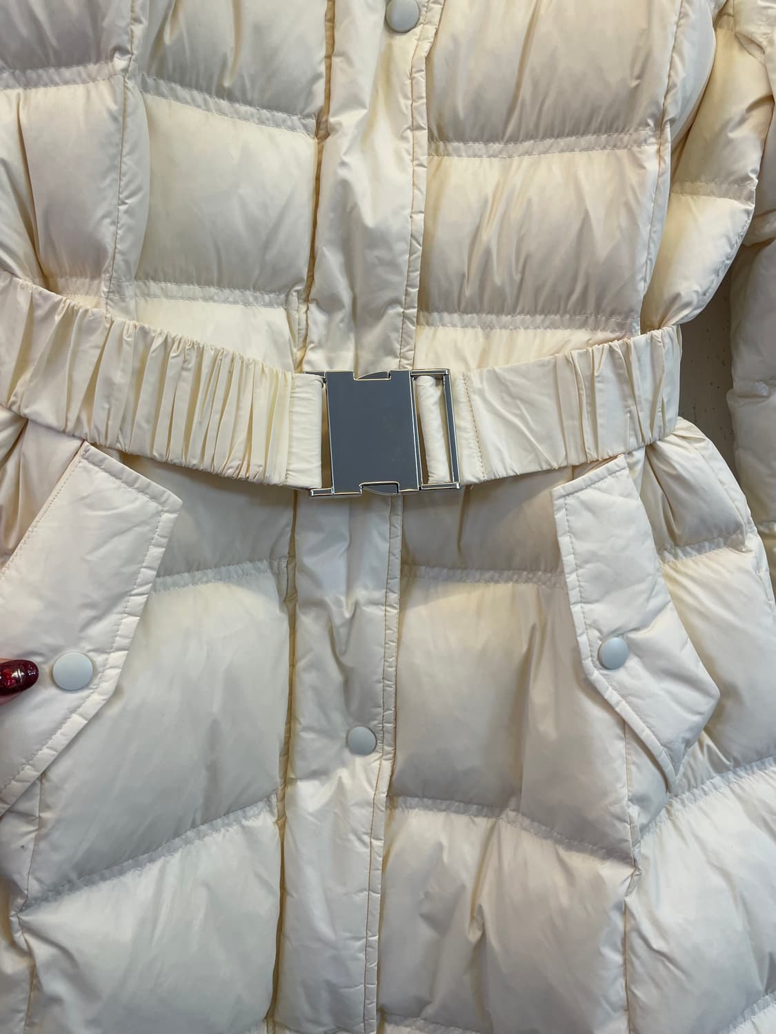 난닝구 사가폭스퍼 벨트 오리털롱패딩 덕다운롱패딩 여성롱패딩 상품이미지3