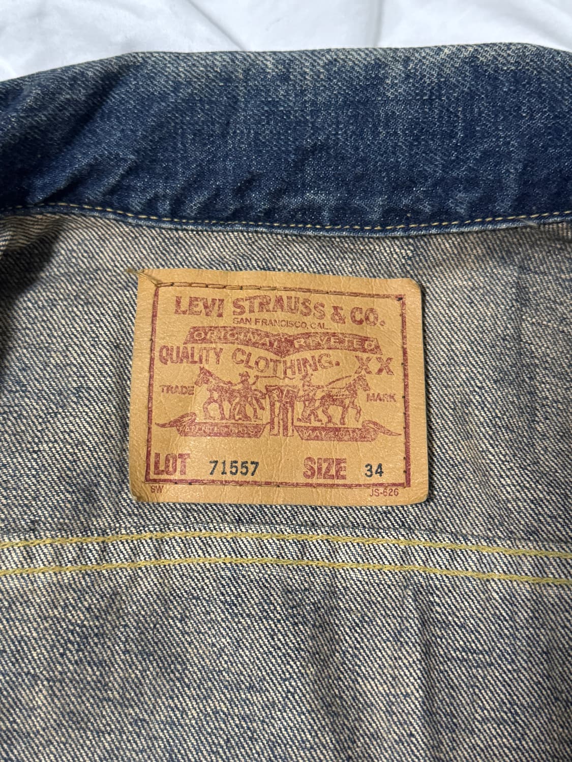 90s jp 리바이스 71557 빅e 데님 자켓 상품이미지6