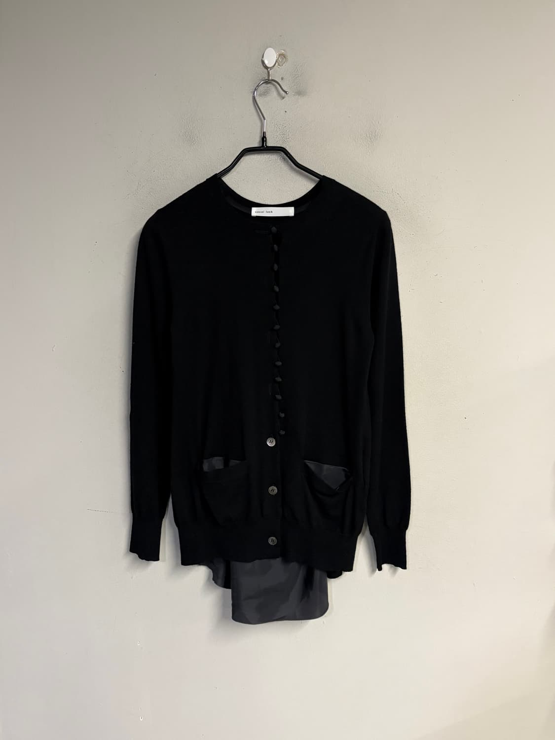 SACAI LUCK back pleats cardigan black 2 상품이미지1