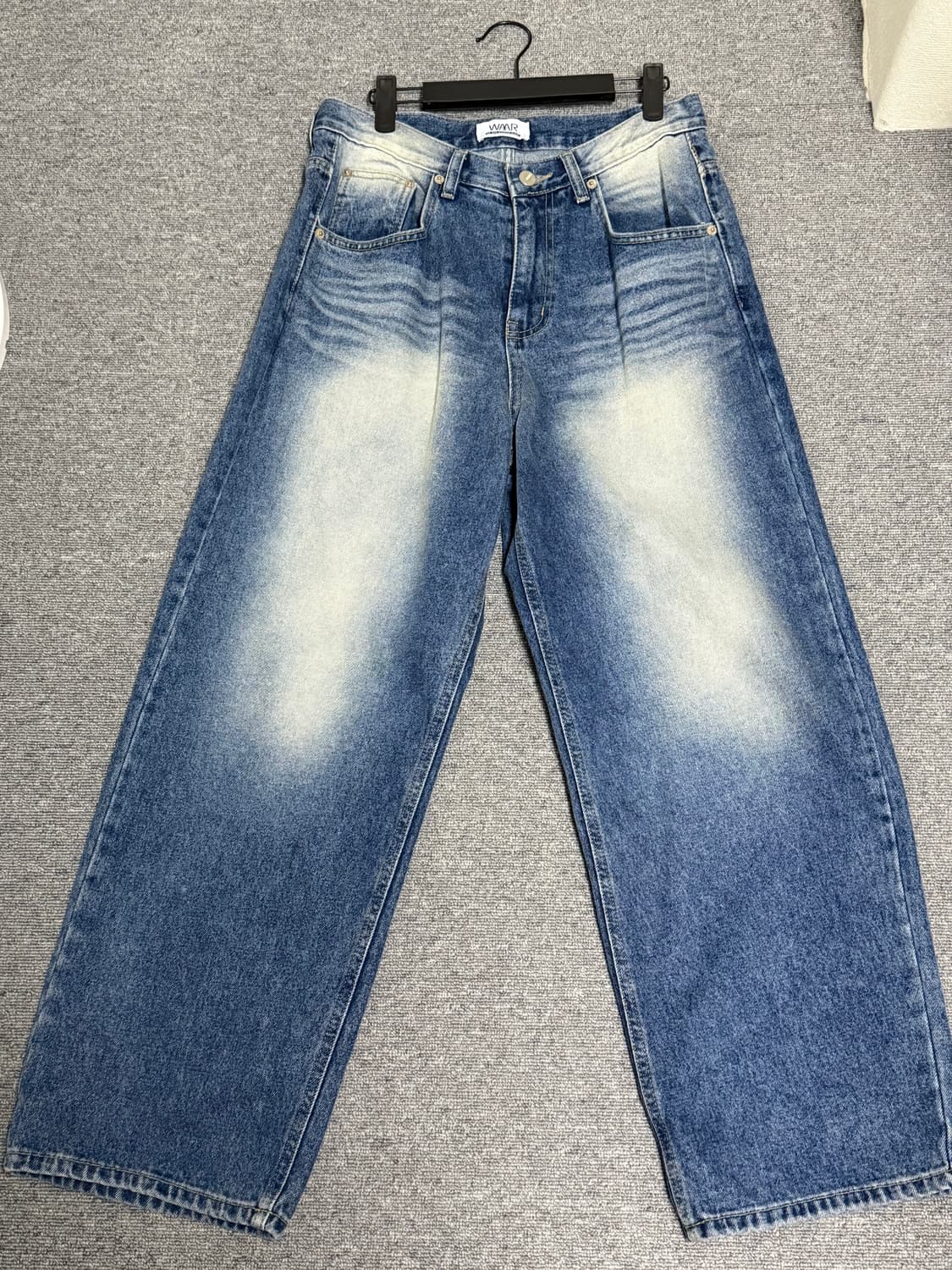 새상품 와르 와이드데님팬츠 진청S 상품이미지1