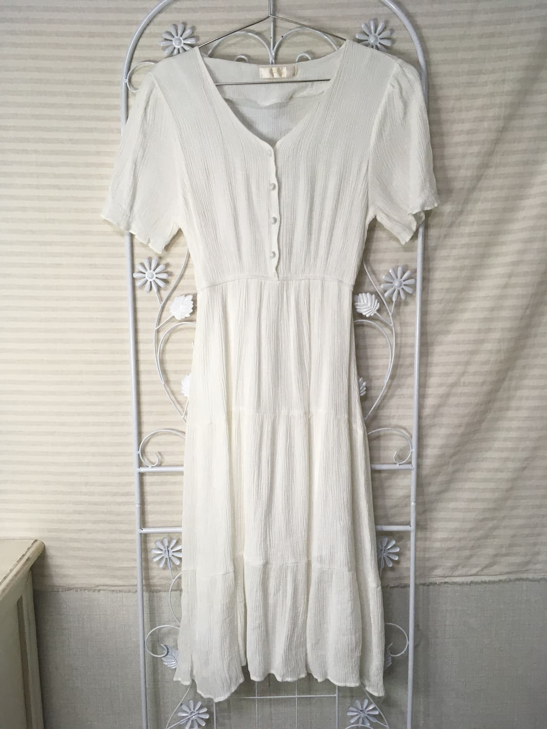 빈티지 화이트 플리츠 레이스 원피스 y2k 스트릿 갸루 펑키 일본빈티지7 상품이미지1