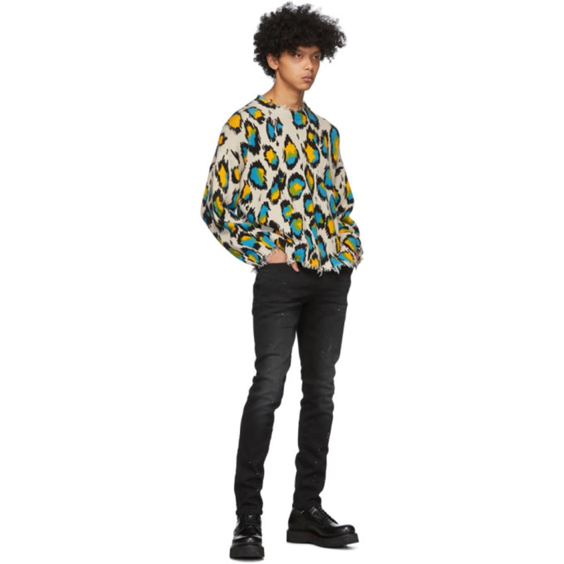 R13 시그니처 레오파드 니트 상품이미지1