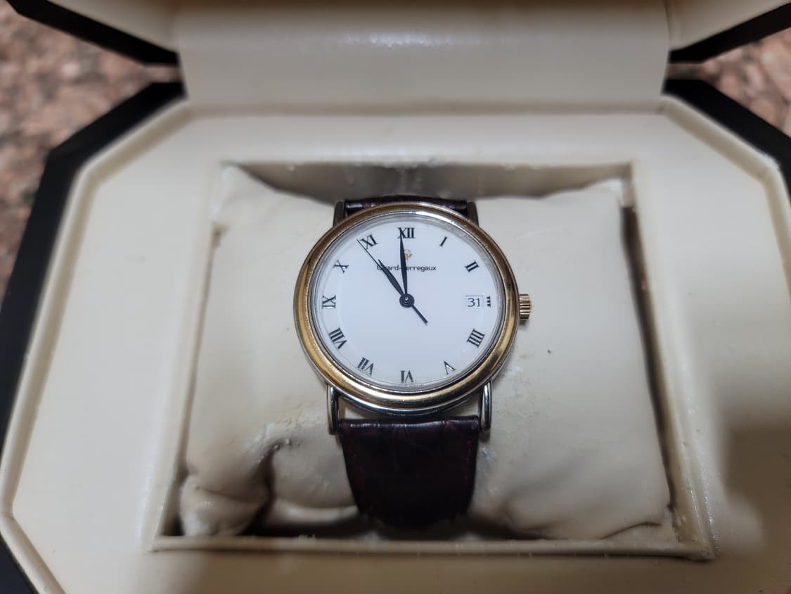 00's 명품 지라드페리고 공용 18k베젤 클래식 오토매틱 드레스 워치 상품이미지1