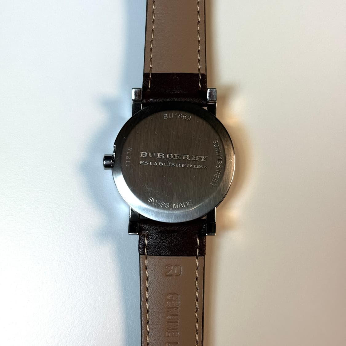 BURBERRY 버버리 실버 다이얼 가죽 시계 상품이미지2