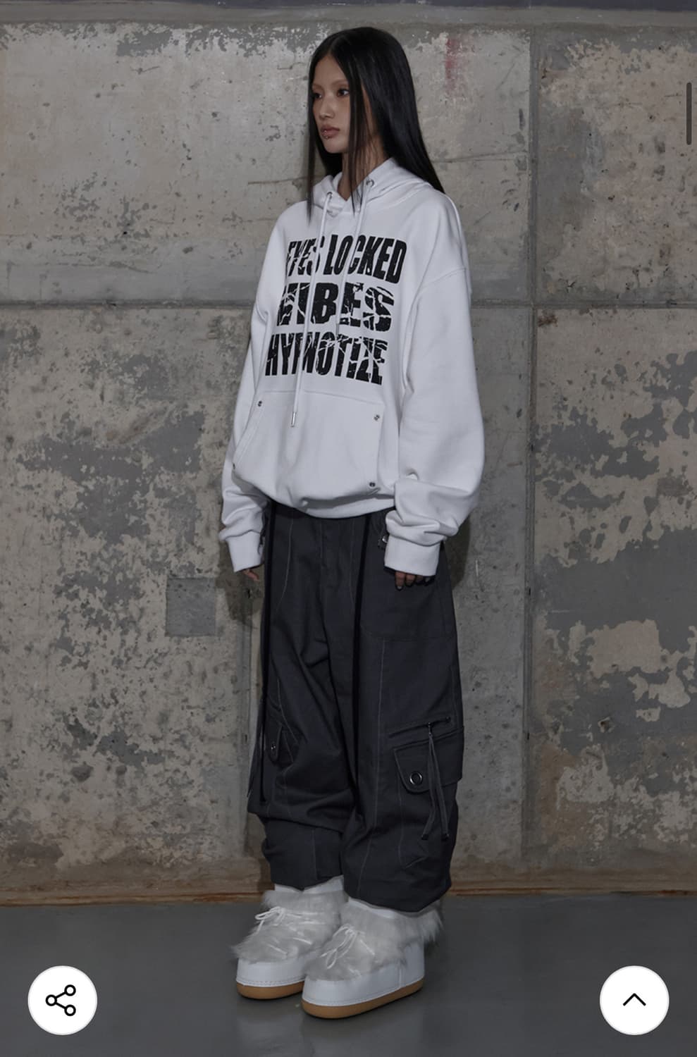 팬시클럽 크로스 포켓 카고 팬츠 차콜 상품이미지2