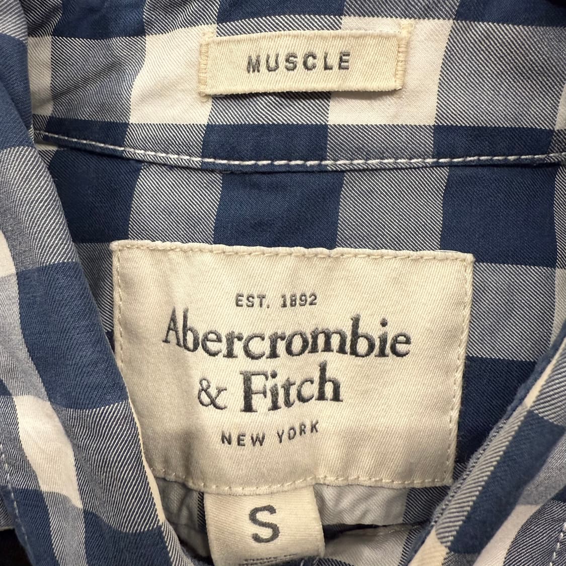 [정품/S] 아베크롬비 체크 남방 셔츠 b16 상품이미지5