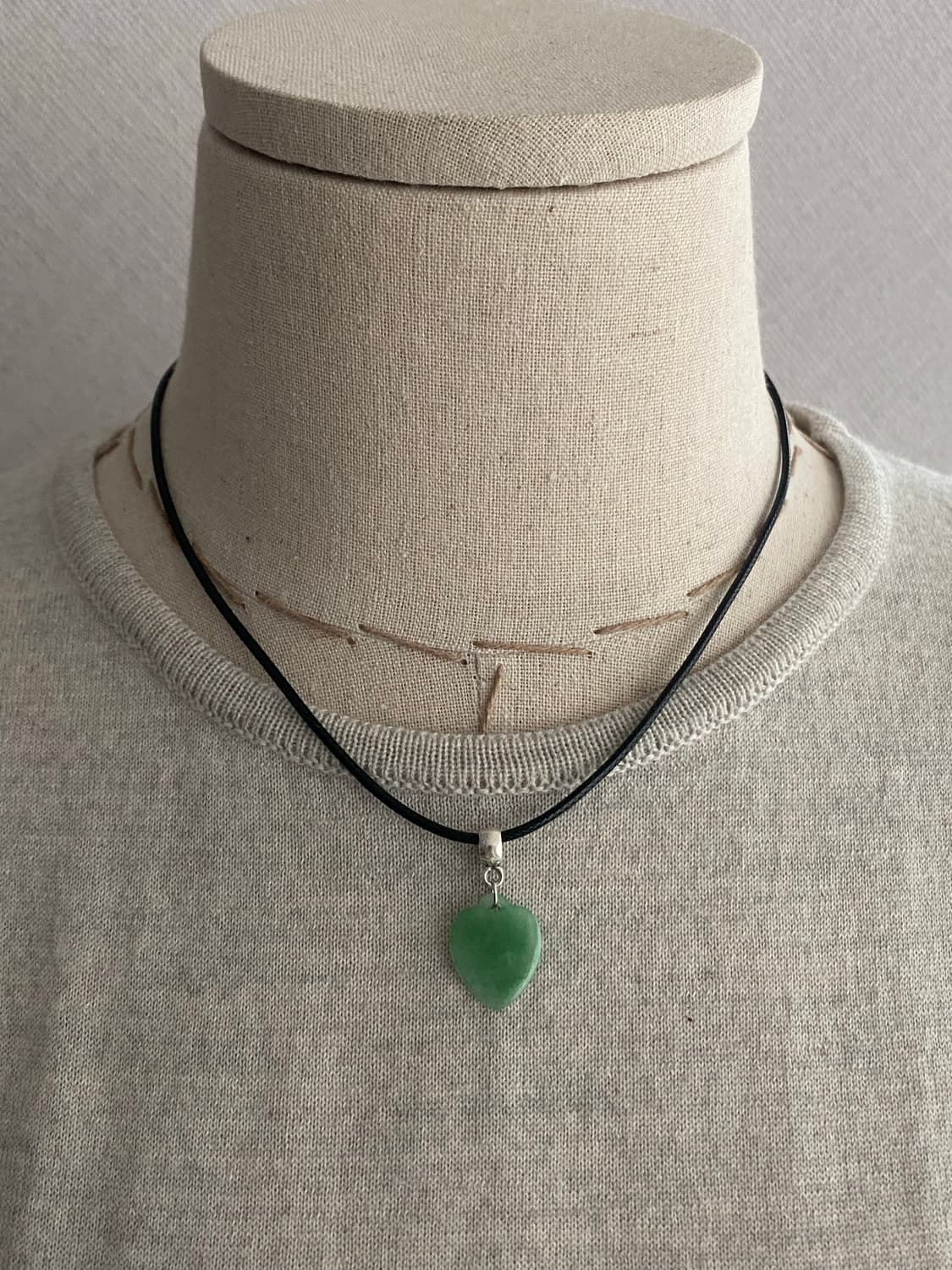 하트 모티브 천연 비취 펜던트 목걸이 상품이미지9