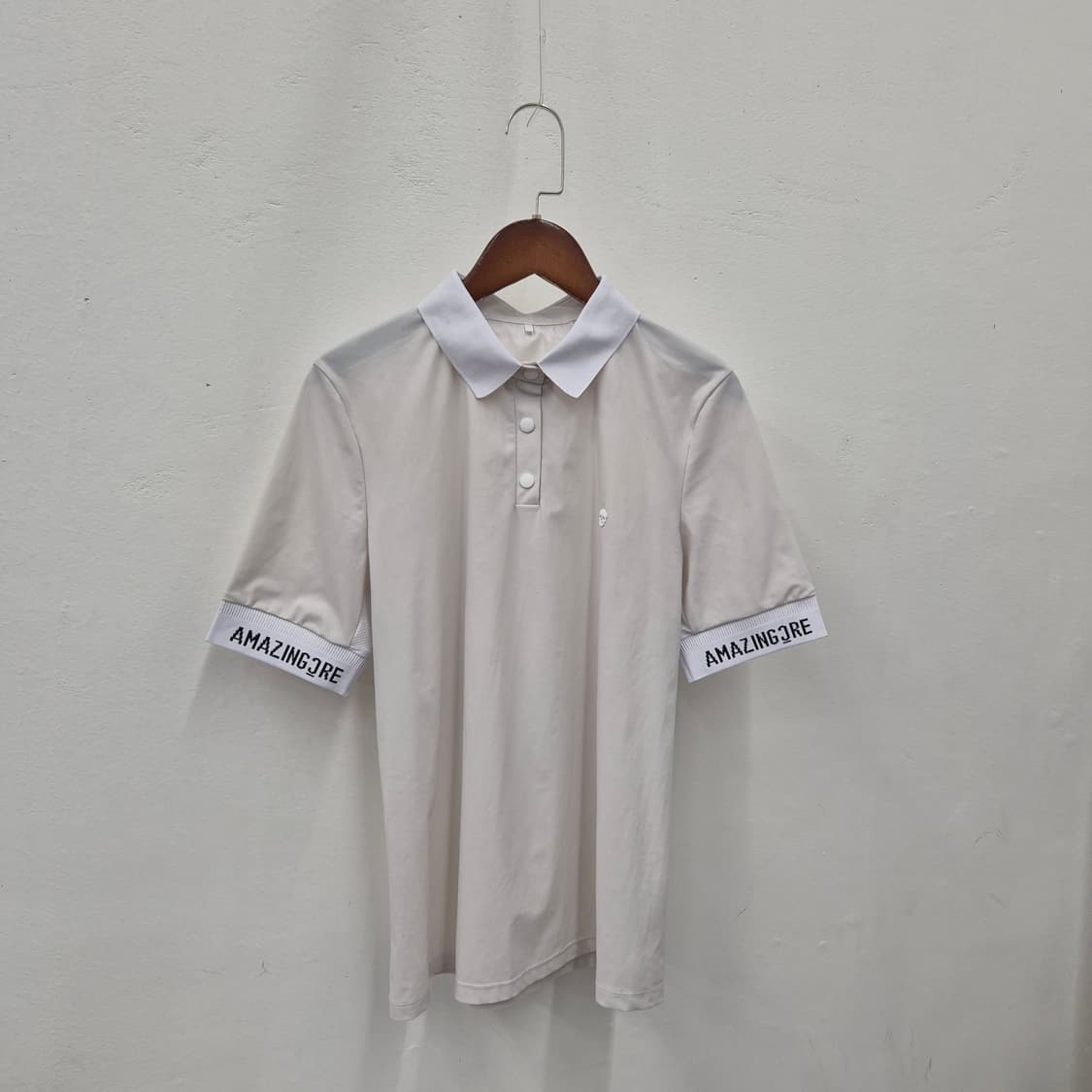 어메이징크리 골프 여성 소매 로고 반팔 카라 M 상품이미지1