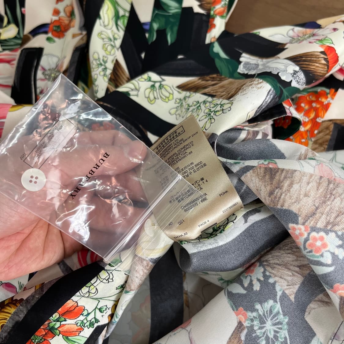 버버리 슬리브리스 실크 원피스 Uk4 상품이미지7