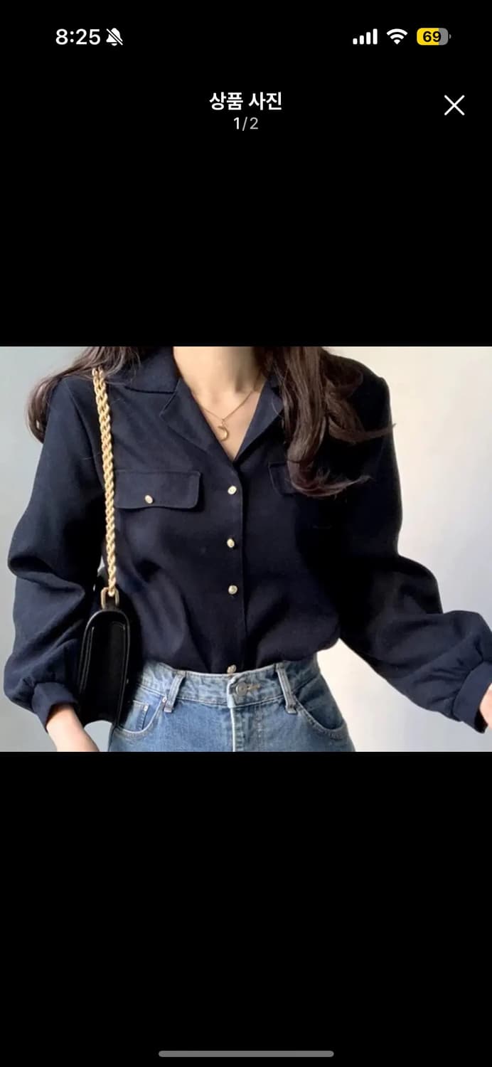 골덴 벨벳 기모 네이비 셔츠 상품이미지1