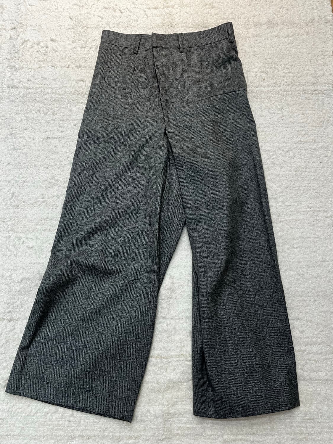 Bless 그레이 와이드 랩 울팬츠 상품이미지1