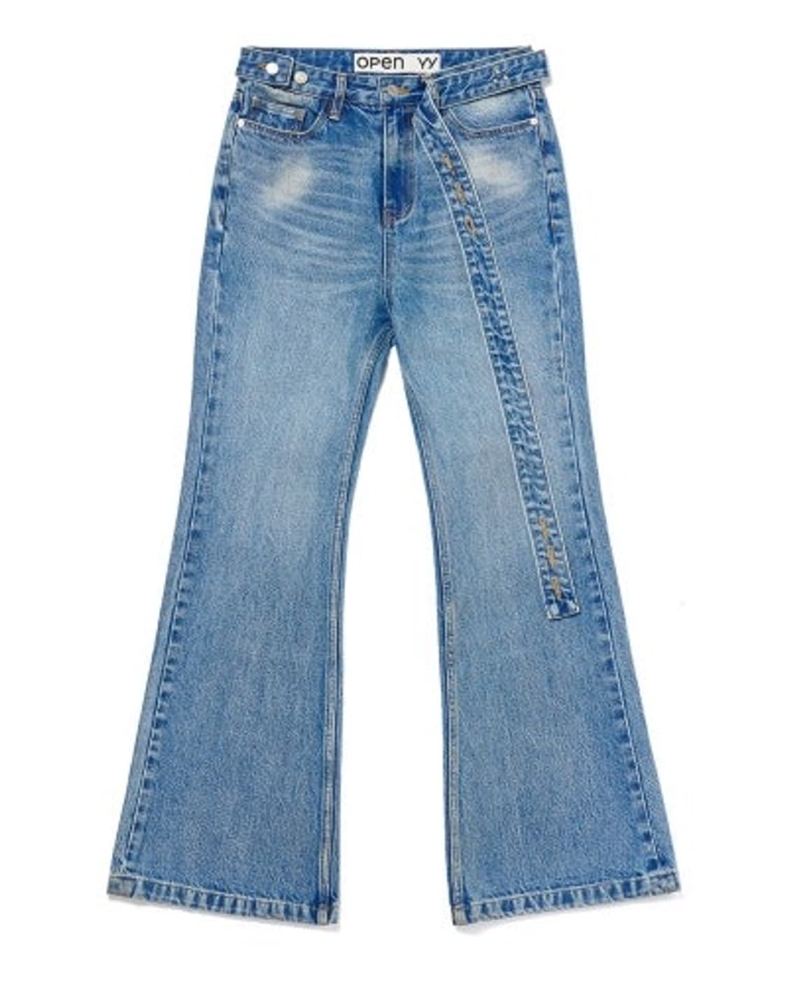 Open yy belted loose bootcut M 상품이미지1