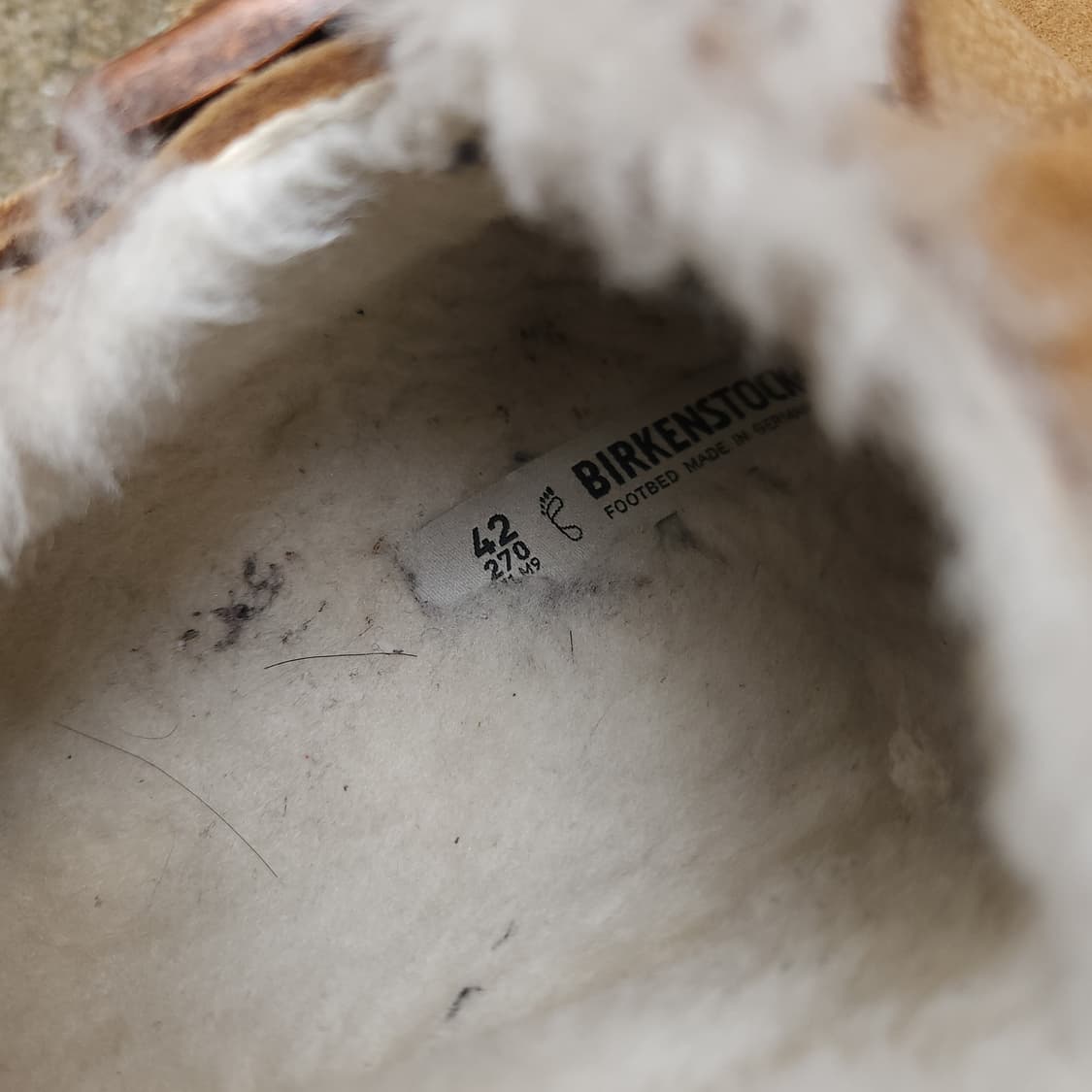 [42] BIRKENSTOCK 런던 시어링스웨이드 가죽 - 다크 티 상품이미지9