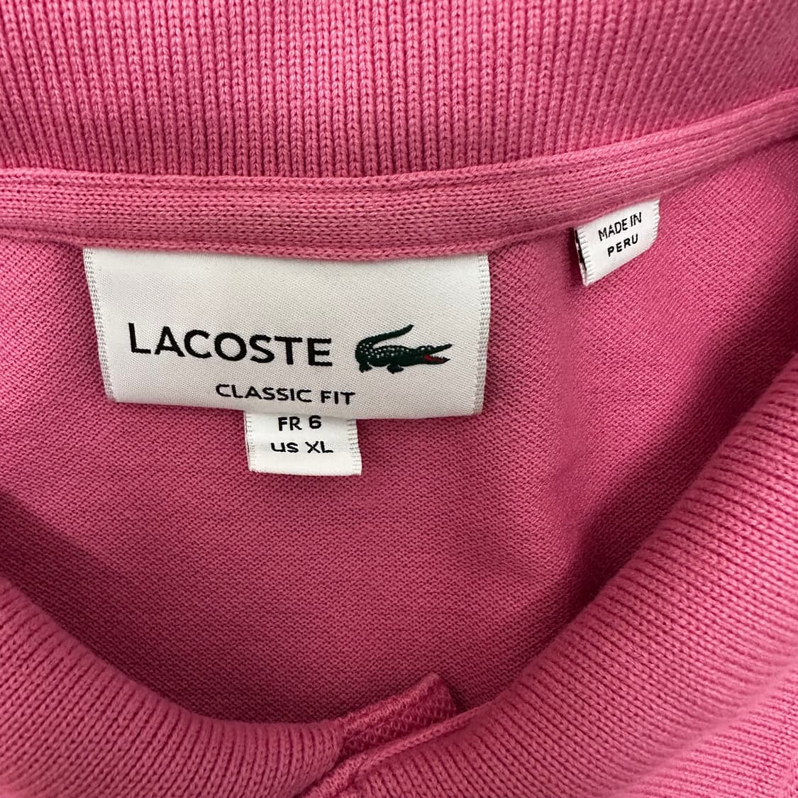 라코스테 여성 카라티 반팔티셔츠 핑크 XL 상품이미지4