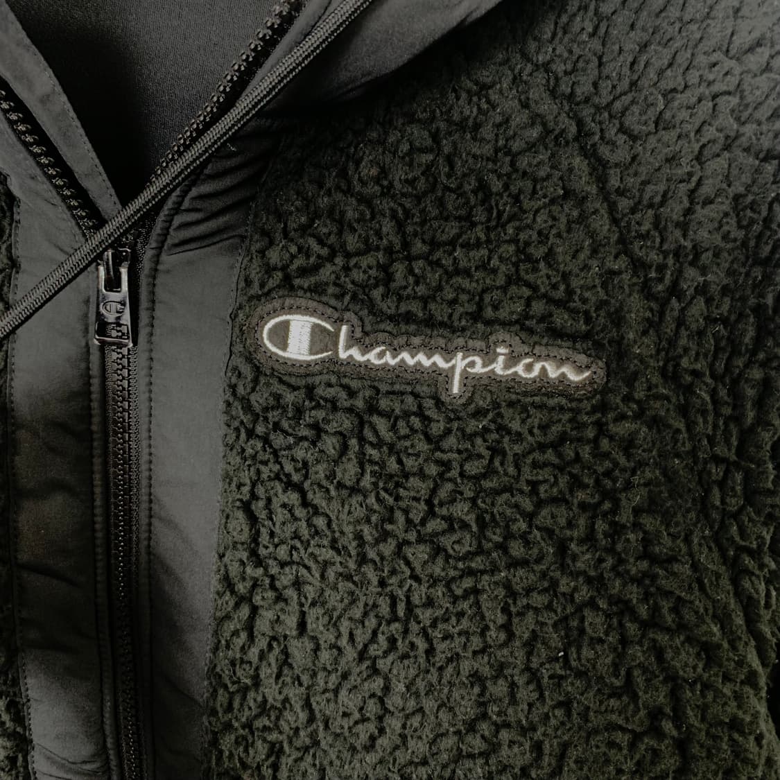 챔피온 블랙 쉐르파 플리스 후드집업 자켓 상품이미지4
