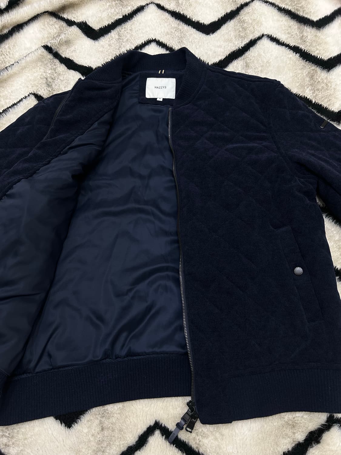 [2XL]헤지스 2Way 퀄팅 블루종 자켓/네이비 상품이미지5