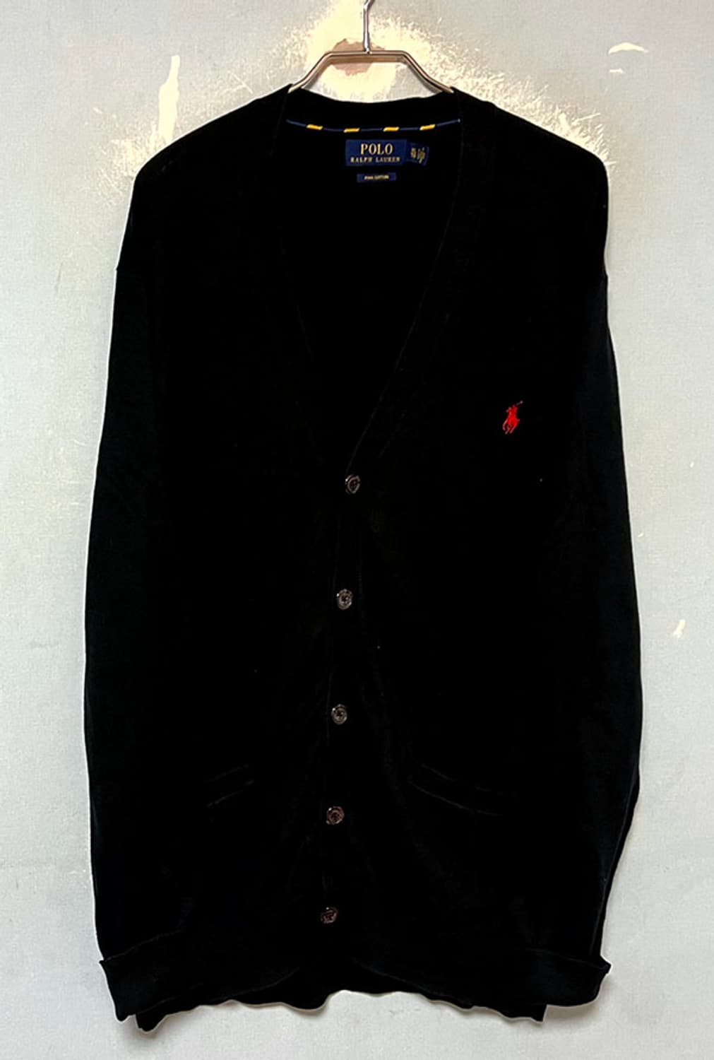 POLO 폴로 남자 블랙 가디건 피마코튼 브이넥 춘하 XL 105-110 상품이미지1
