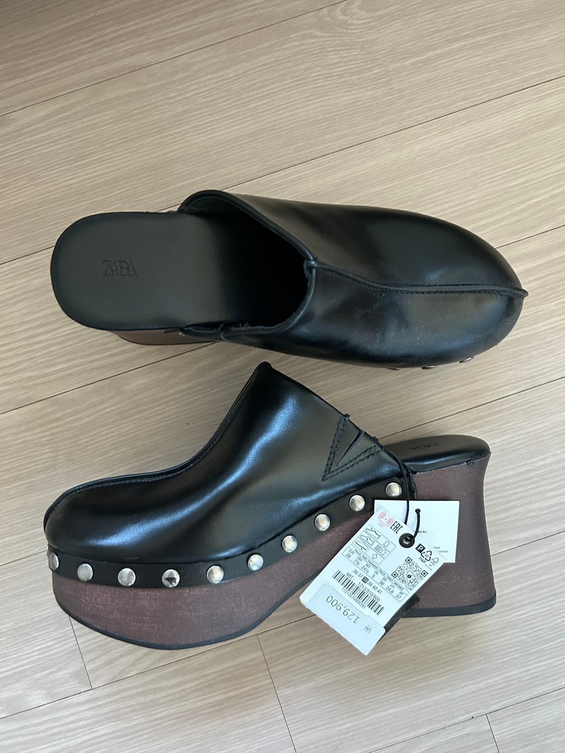 자라 블랙 스터드 클로그 38 상품이미지2