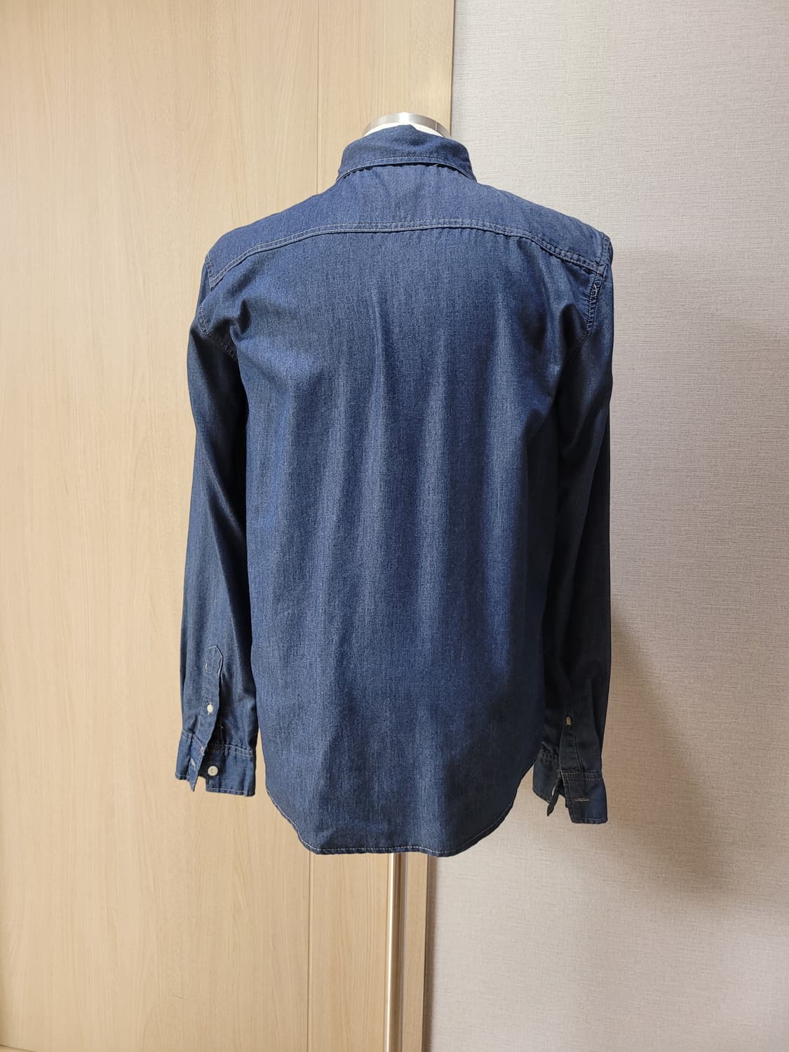 스파오 SPAO 남자 데님 셔츠 L 네이비 상품이미지5