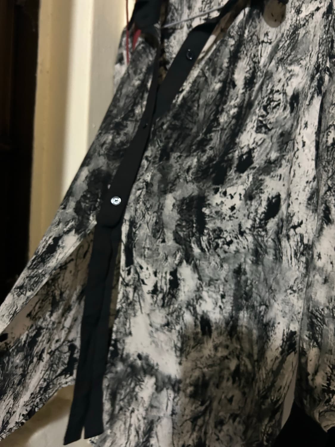 2000s JPN 락시크 디테일 블랙 셔츠 상품이미지4