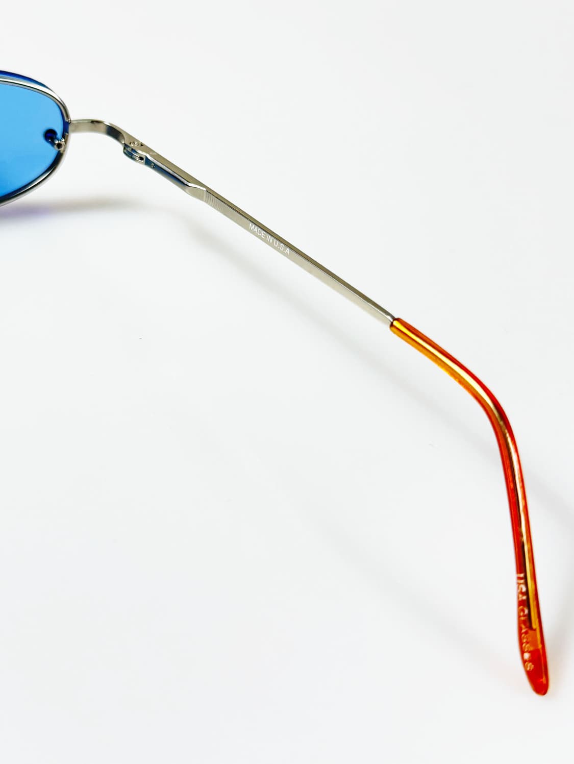 90s 실버 슬림 무테 스퀘어 메탈 빈티지 틴트 선글라스 상품이미지6