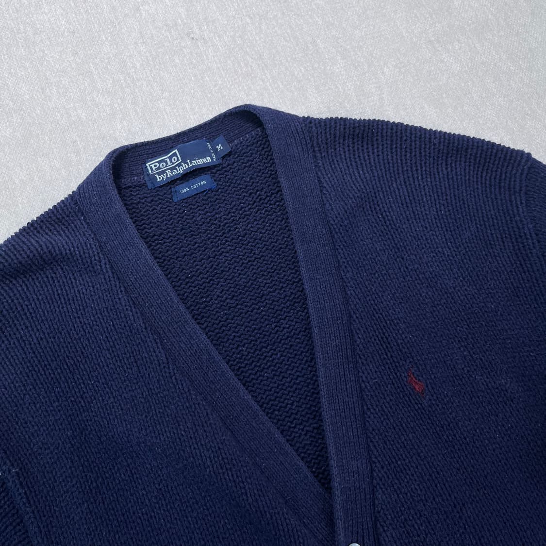 100 폴로랄프로렌 90s 코튼 버튼 네이비 가디건 상품이미지2